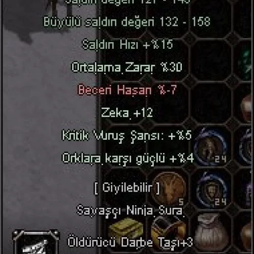  +9 DOLUNAY 30 ORT 12 ZEKA 5 KRİTİK 4 ORK